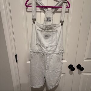 Levi Strauss & Co Two Horse Brand Vintage Women’s Striped Denim Short Overalls